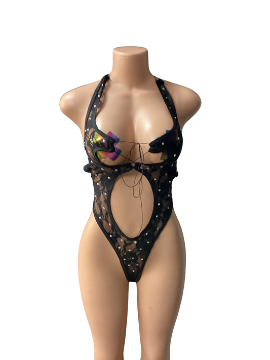 4020 Lace Diamond Monokini